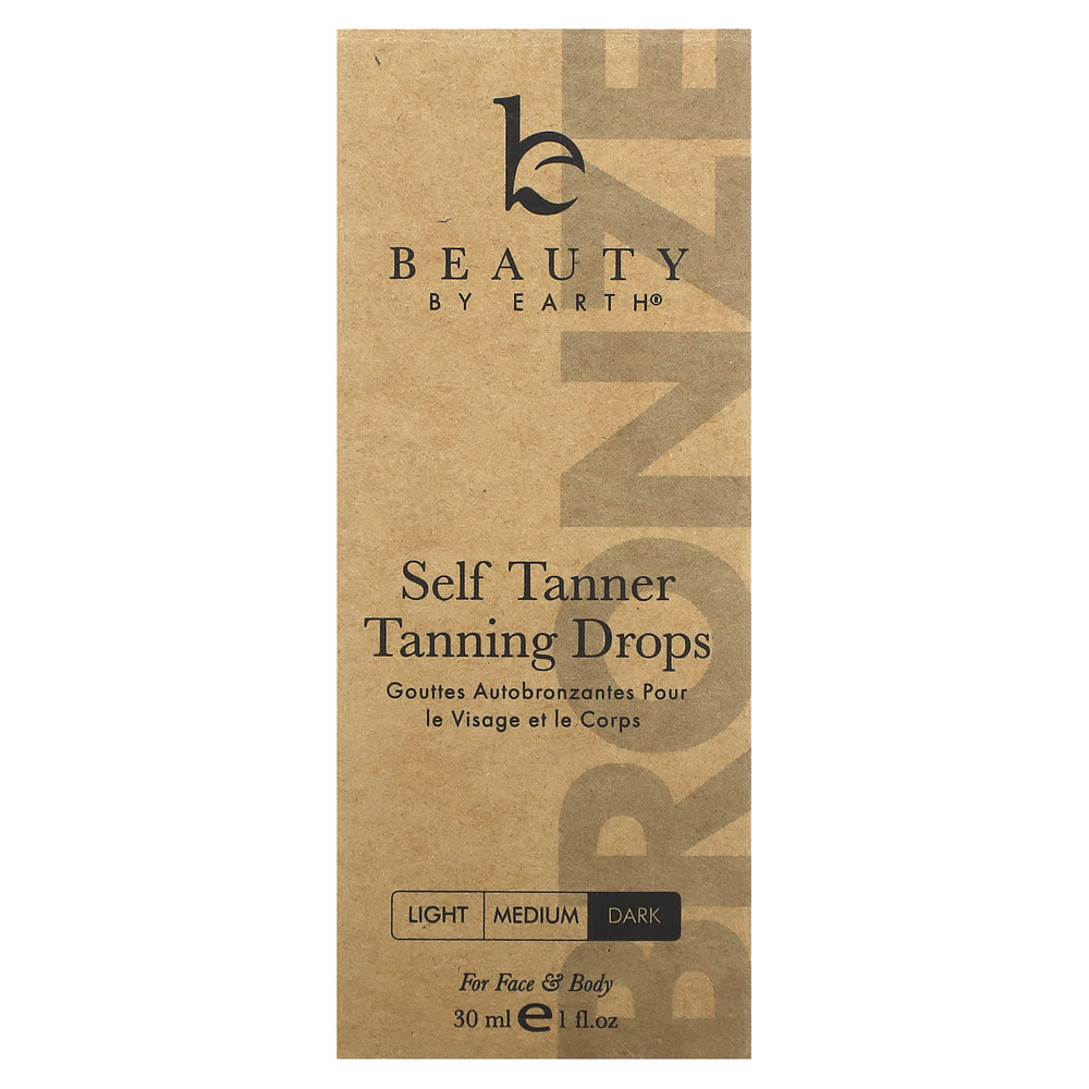 Beauty By Earth, автозагар, капли для загара, темный, 30 мл (1 жидк. унция)