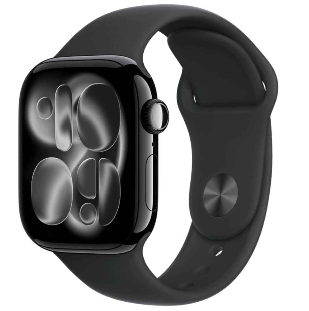 Apple Watch Series 11 GPS 46mm Jet Black Aluminum Case with Sport Band Black (Спортивный ремешок черного цвета) (M/L, 160–210 mm) MEUX4