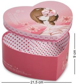 WG-69/3-A Коробка подарочная «Сердце» цв.розовый