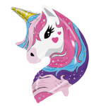 Шар Фольгированный Единорог голова (Розовый)