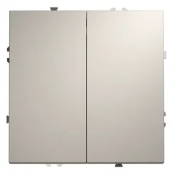 Выключатель встраиваемый VOLTUM S70 двухклавишный 10А, (кашемир) vls020103