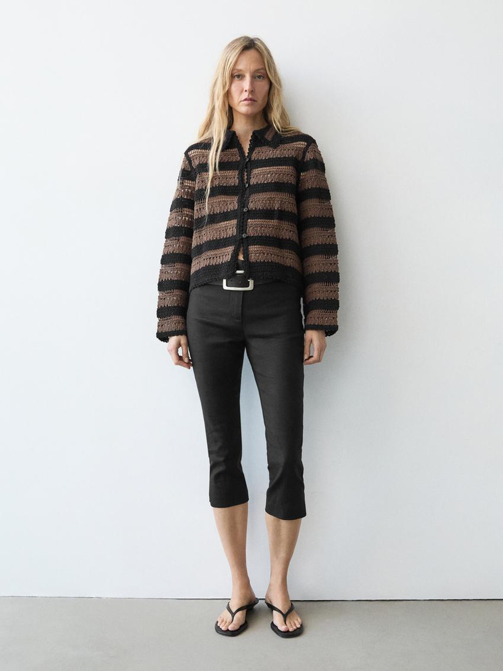 Massimo Dutti Короткая куртка, коричневый