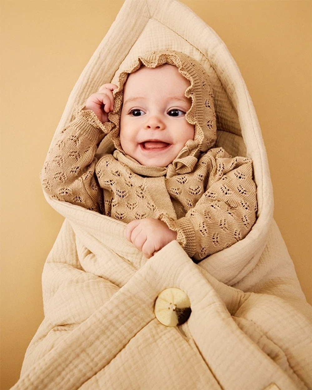 Конверт муслиновый детский Loomknits, Бежевый
