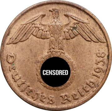 2 рейхспфеннига 1938 Германия (Третий рейх) "J"