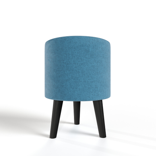 Пуф круглый на трёх высоких ножках Фантазёр D-10 (Азур, небесно-голубой) в офис, дом, салон красоты, прихожая, гостиная, на кухню, в кафе, в зону ожидания, в коридор, к туалетному столику. Банкетка, подставка.