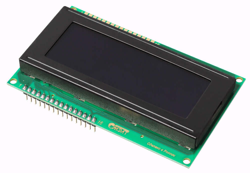 Текстовый экран 20×4 (Зелёным по чёрному)