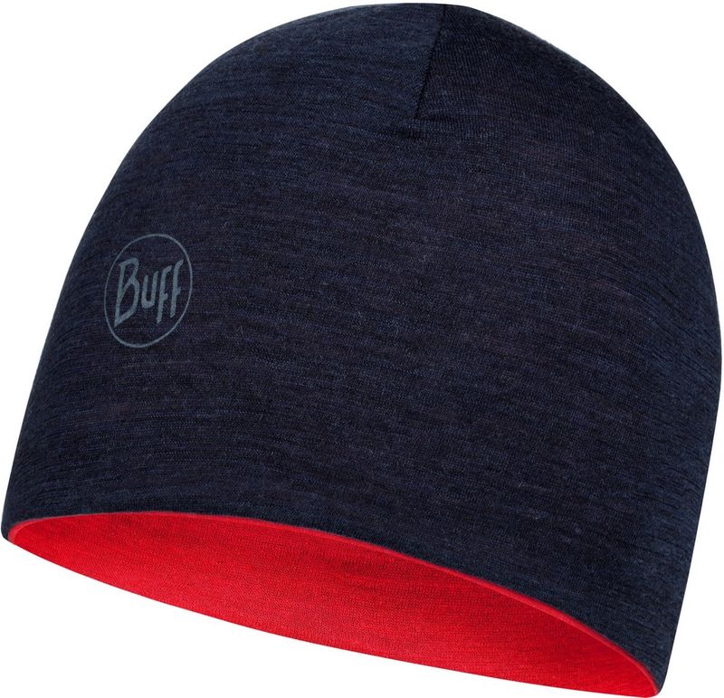 Тонкая шерстяная шапка Buff Hat Wool Iightweight Denim/Fire Фото 2