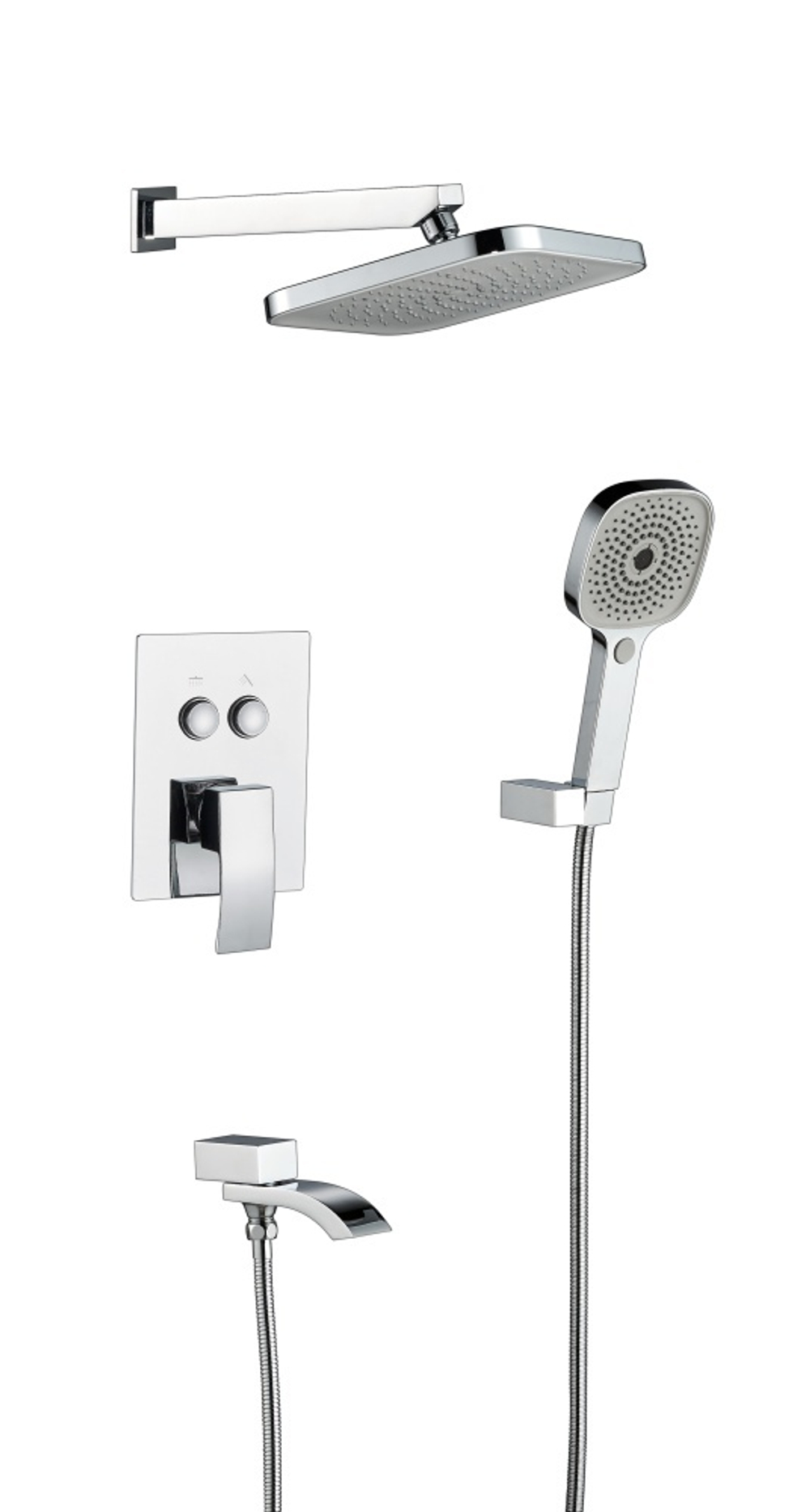 433563 Встроенный смес для душа с 3-функ. (ХРОМ) ViEiR  (4/1шт)