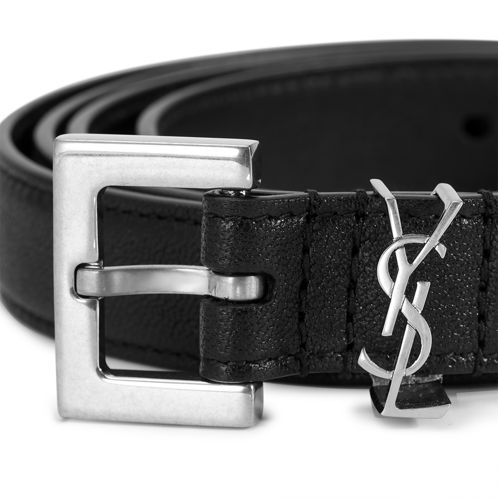 Пояс SAINT LAURENT Logo 2cm, 612616BRM0E-1000