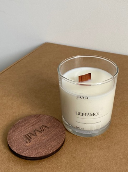 Свеча натуральная ароматическая JIWA 200 мл - Бергамот