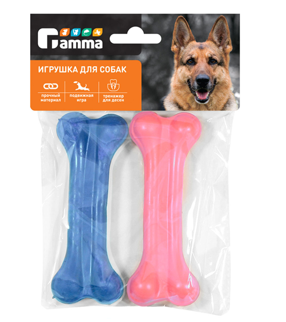 Игрушка для собак из резины "Кость литая №3", 130мм, (уп.2шт), Gamma