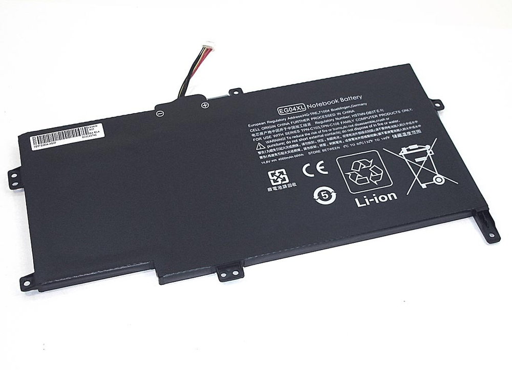 Аккумуляторная батарея для ноутбука HP Envy Sleekbook 6 (EG04) 14.8V 60Wh OEM черная