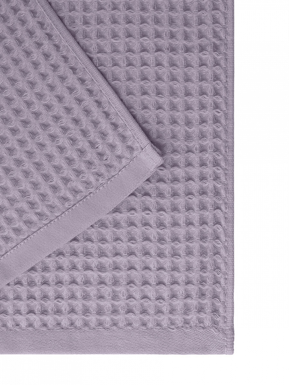 Набор полотенец вафельных 2шт DeNASTIA для бани/сауны 300gsm 70x140/50x90, 100% хлопок, лавандовый