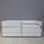 Кровать подростковая "МК-12" 160*80 см., белая/натуральный