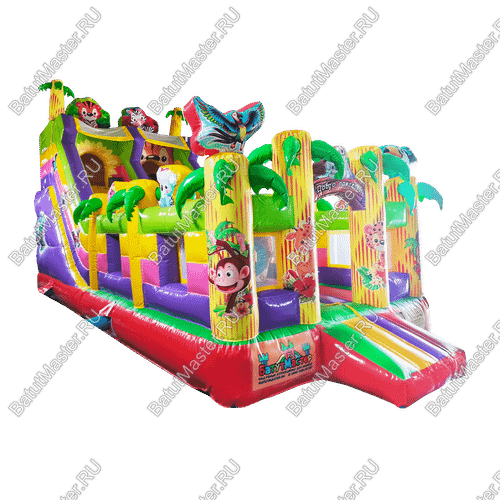 Коммерческий надувной батут "Звериная команда 2" 8*3,5*5 м
