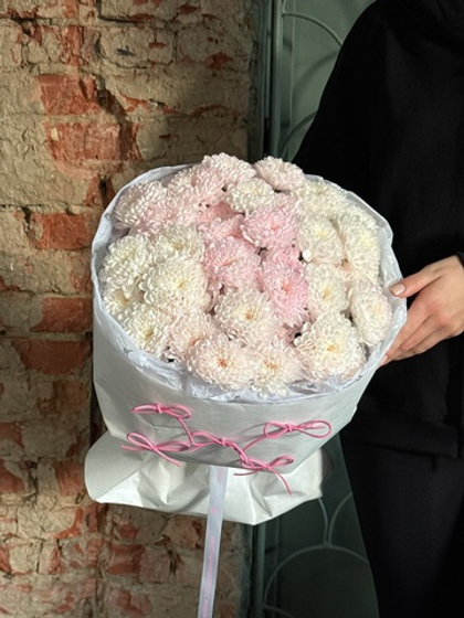 Букет из хризантемы в розовом оттенке