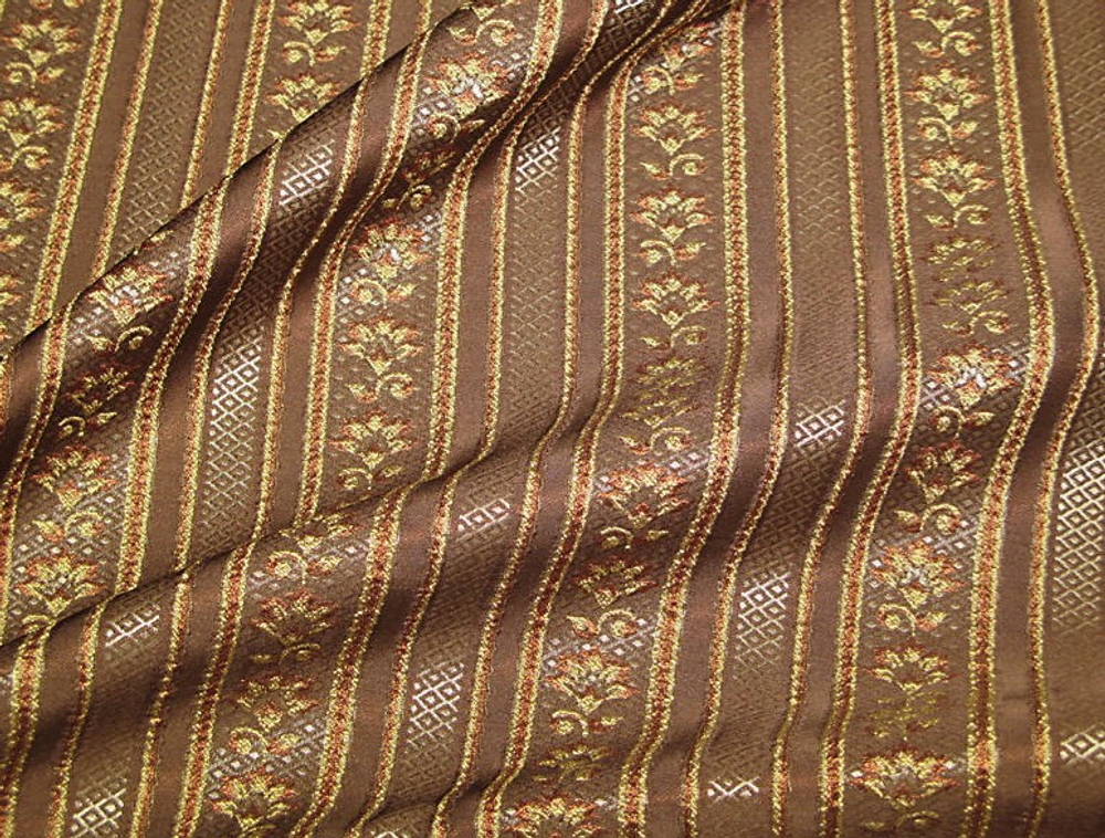 Жаккард Парадиз полоса махагон