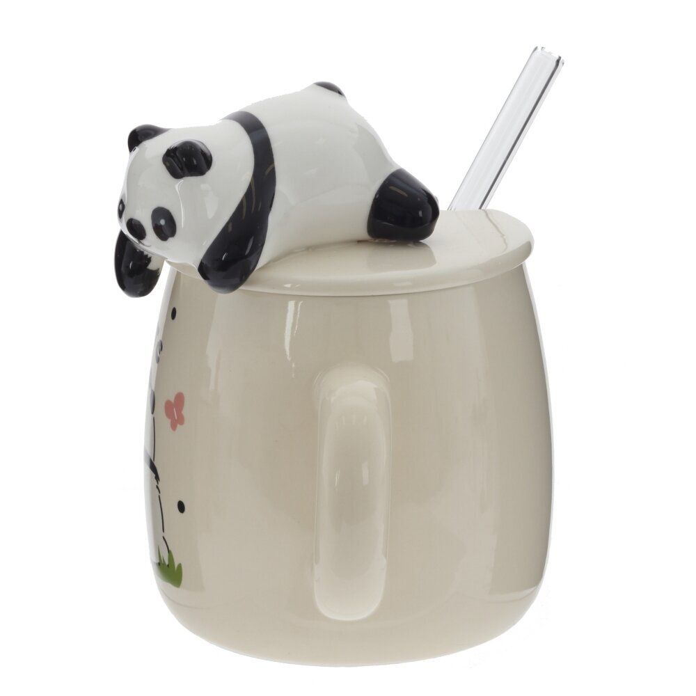 GAEM Кружка с крышкой и трубочкой, 390 мл, L14 W10 H13 см