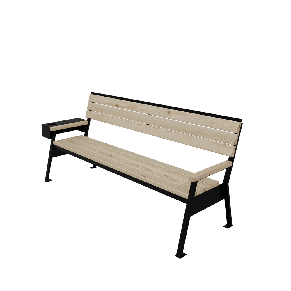 Скамья c подстаканником