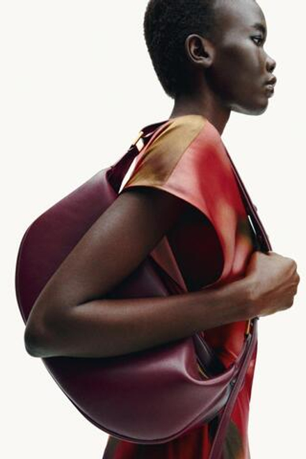 ZARA ПЛАТЬЕ МИДИ ИЗ АТЛАСА С ПРИНТОМ, РАЗНОЦВЕТНЫЙ