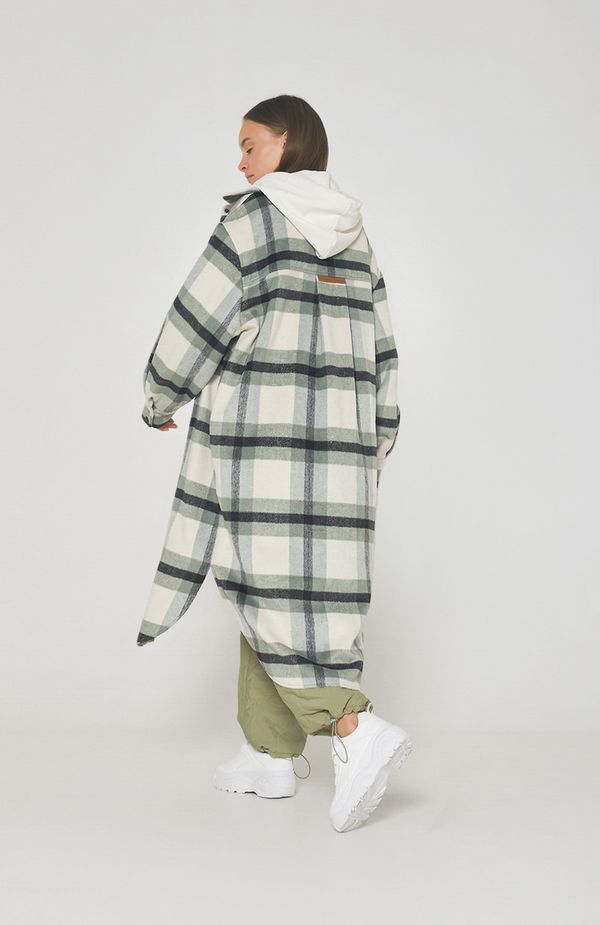 Пальто-Рубашка AC008 зеленое - фото 2