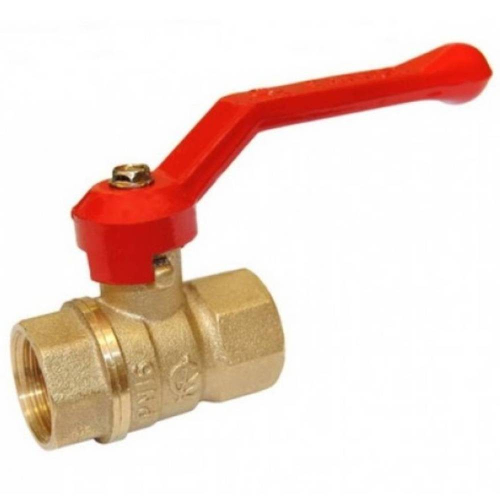 Кран шаровой ГАЛЛОП DN-50 СТАНДАРТ 220 рычаг красный, ВхВ