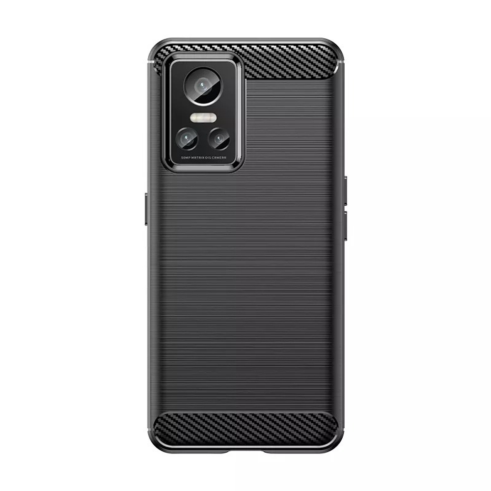 Чехол черного цвета в стиле карбон для телефона Realme GT Neo3, серии Carbon от Caseport