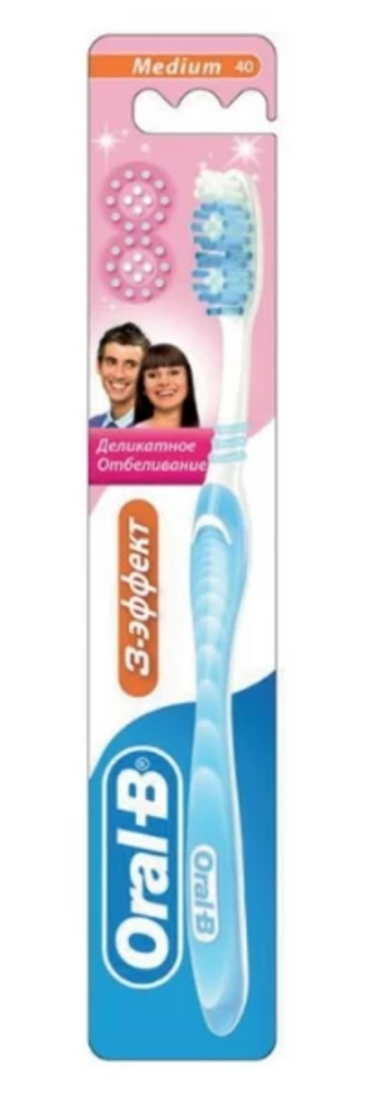 Oral-B Щетка зубная 3 Effect Деликатное отбеливание, 40 Medium