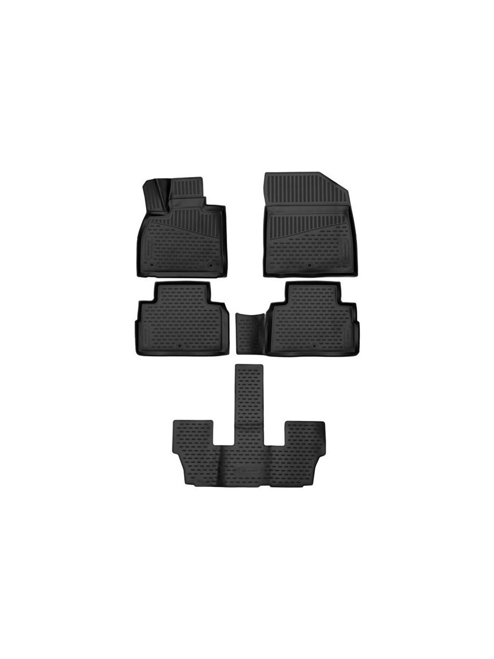 Коврики в салон для HYUNDAI Palisade (I) 2018- внедорожник, 7мест, 5шт. (полиуретан) ELEMENT3DA58777210