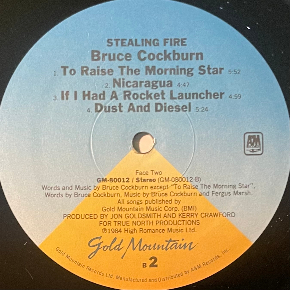 Bruce Cockburn ‎– Stealing Fire (США 1984г.)