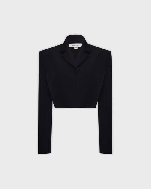 Жакет укороченный черный