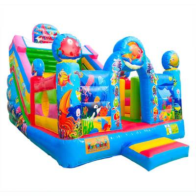 Коммерческий надувной батут-горка «Приключения рыбки 2» 7*4*5.5 м