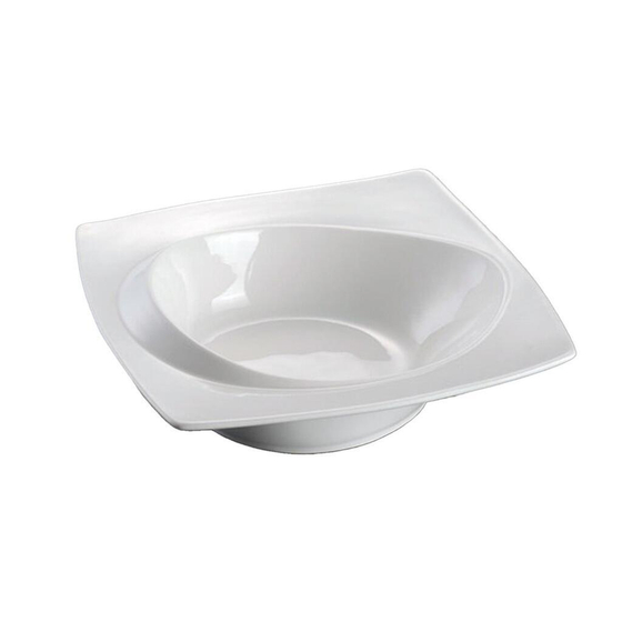 Салатник 185 мл 15*15 см h4,5 см с бортом Asymmetry белый фарфор NEW P.L. Proff Cuisine [6]