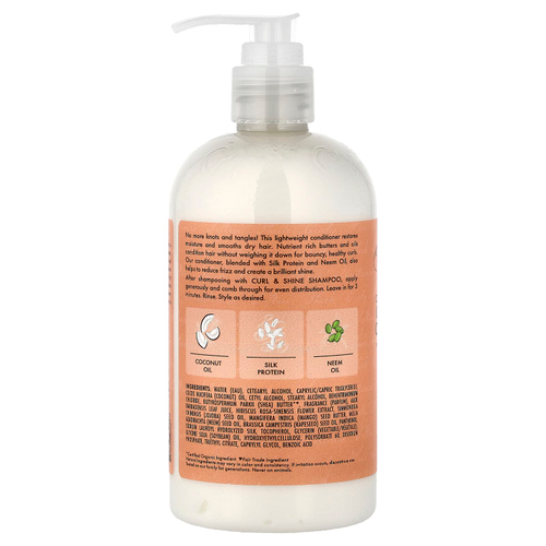 SheaMoisture, кондиционер для завивки и блеска, кокос и гибискус, 384 мл (13 жидких унций)