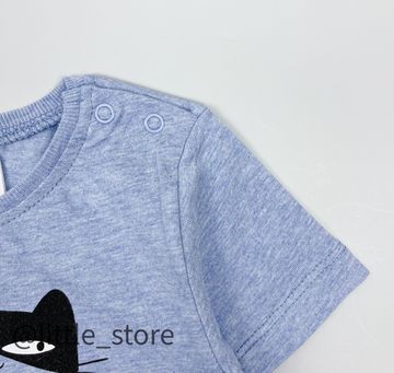 Футболка хлопковая "Папа-мой герой" св-голубой меланж