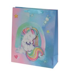 GAEM Пакет подарочный M (бумага 210г/м2, блок микс 12шт), L26 W10 H32 см, 4в.