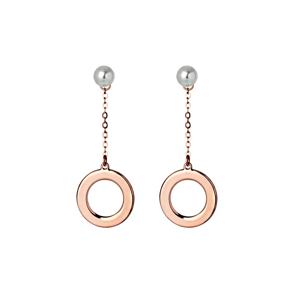 Серьги Boccadamo XOR252RS BR/RG  с кристаллами Swarovski, покрытием золотом