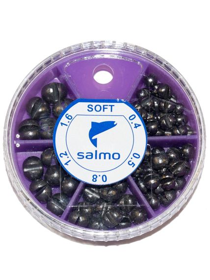 Грузила Salmo ДРОБЬ SOFT мягкий 5 секц. 0.4-1.6г 60г набор 2