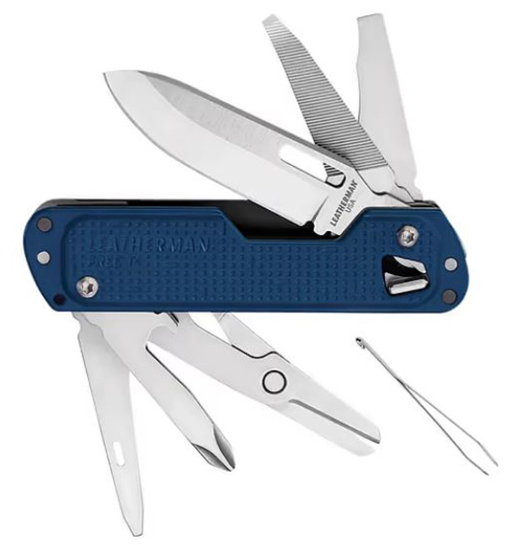 Мультитул Leatherman Free T4, 12 функций, синий