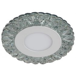 DK LED 16 SL/WH Светильник ЭРА светодиодный круглый белая подсветка 3+3W прозрачный/белый