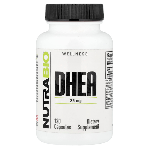 NutraBio, ДГЭА, 25 мг, 120 капсул