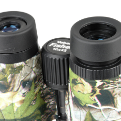 Бинокль Veber Fisher 10x42 camo - поворотно-выдвижные наглазники (Twist-Up)