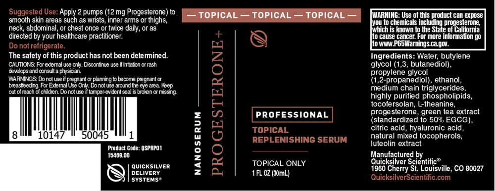 Nanoformulated PRO Progesterone + 30 ml Quicksilver Scientific