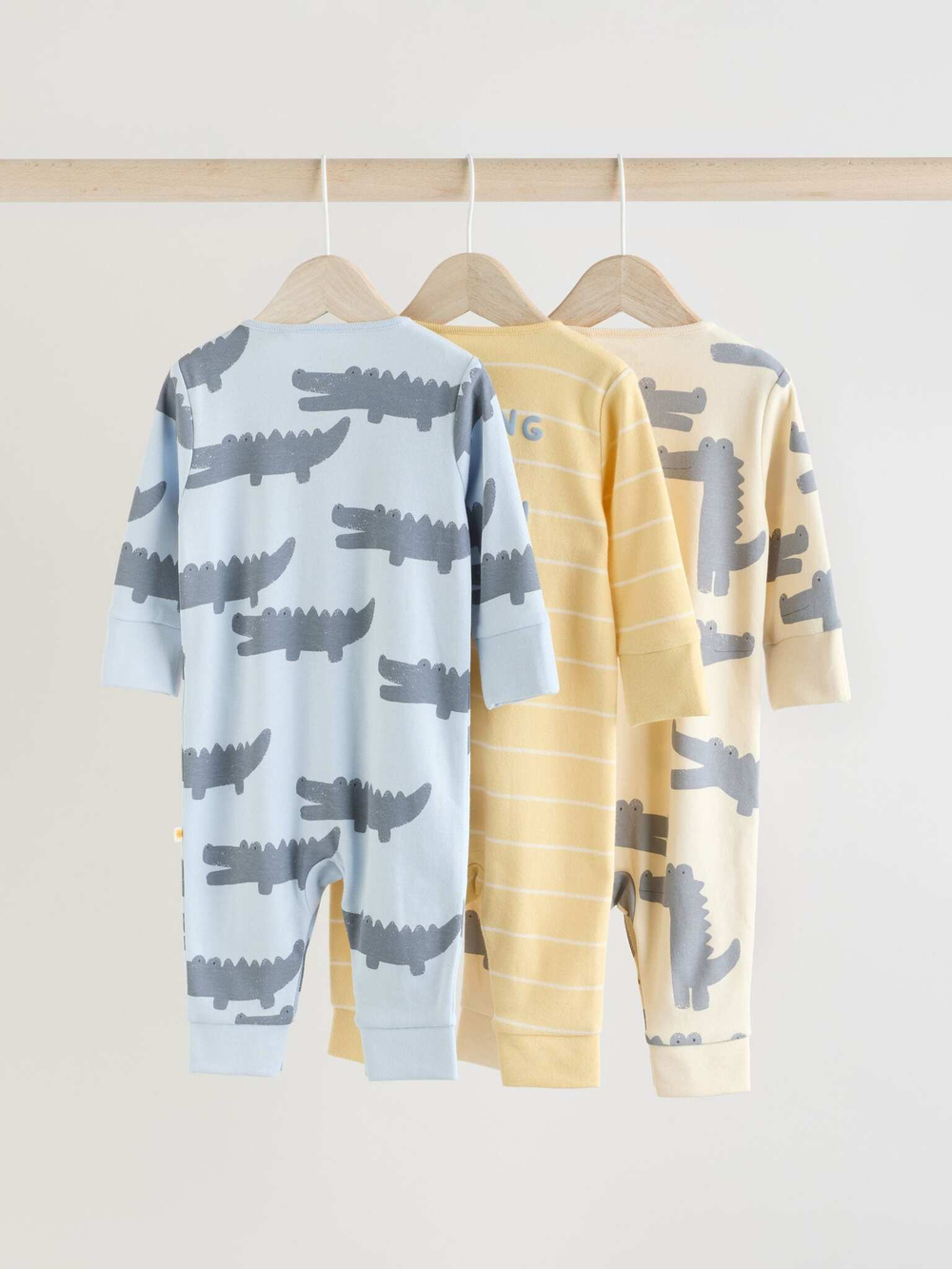 Комбинезон / Cлип для малышей Next E19-550, 3 шт., Голубой, Светло-желтый