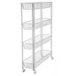 Полка узкая на колёсах (4 секции)