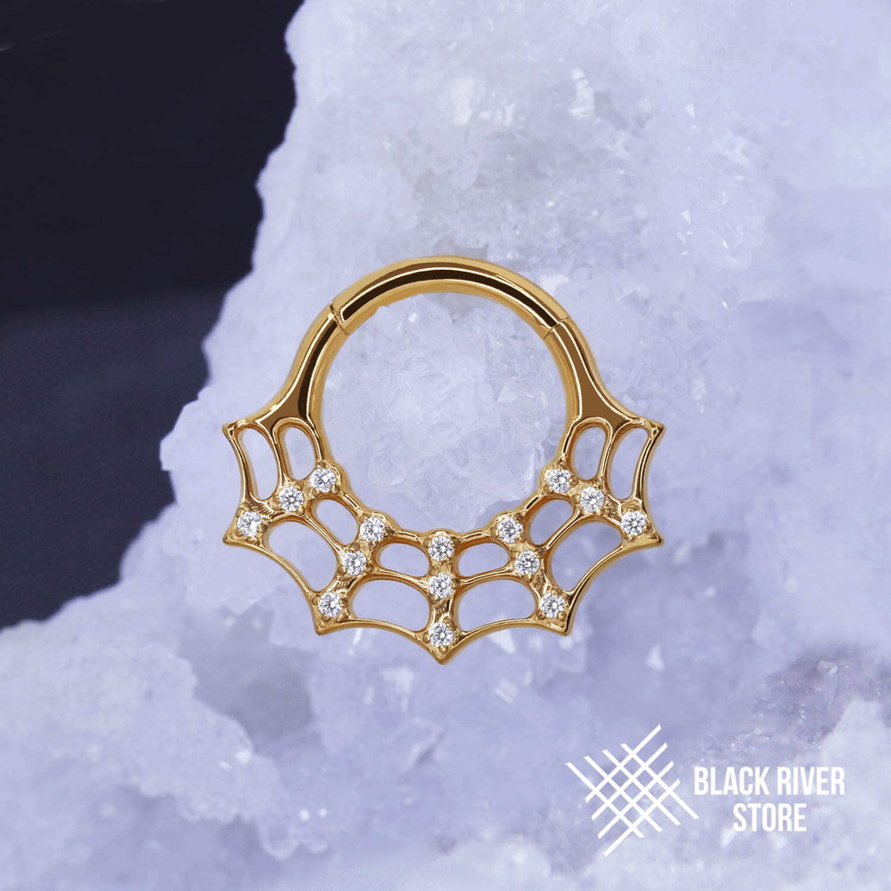 Кликер Web Crystal PVD Yellow 1.2мм