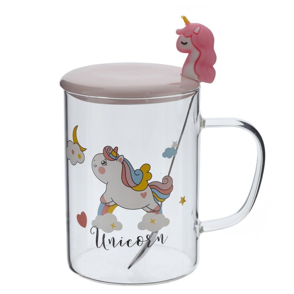 GAEM Кружка с крышкой и ложкой 450 мл, L8 W8 H11 см