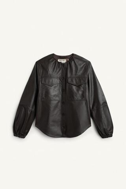 ZARA КУРТКА ИЗ 100% КОЖИ, ШОКОЛАДНЫЙ