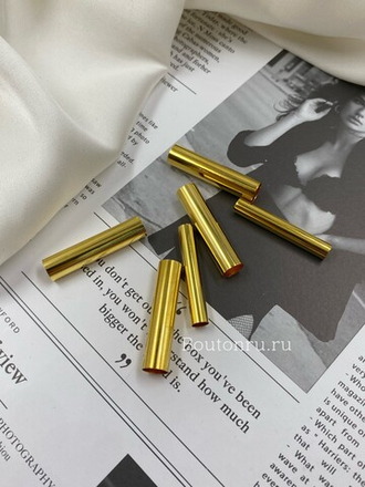 Трубочки для макраме золотистые