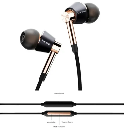 1MORE E1001 Triple Driver In-Ear Gold
